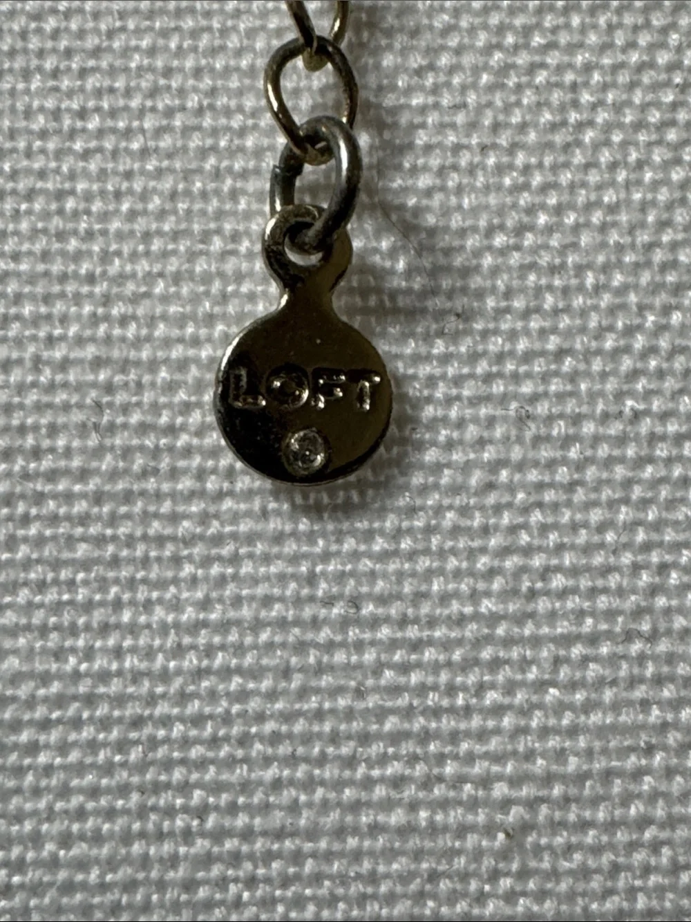 LOFT Gold Teardrop Link Necklace